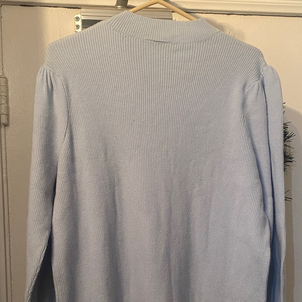 H&M Light Blue Ribbed Knit Dress - Picture 4 of 4